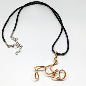 Handcrafted Bronze Pendant Organic Shape OOAK